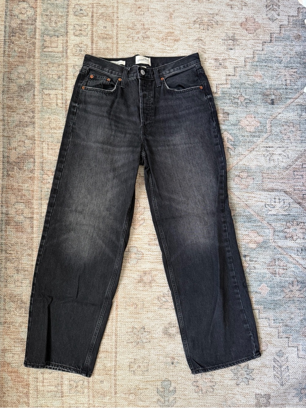 High-Rise Straight Leg Women’s Jeans - Washed Black target brand size 6 short